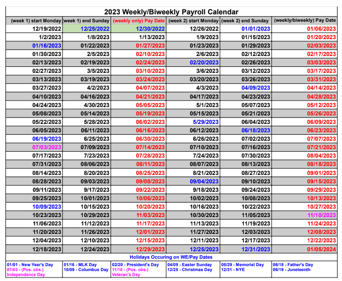 Payschedule